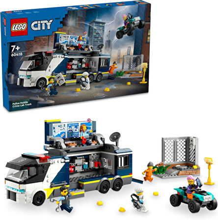 Lego City Polis Mobil Suç Laboratuvarı Kamyonu 60418-7 Yaş Ve Üzeri Çocuklar Için Polis Minifigürü İ