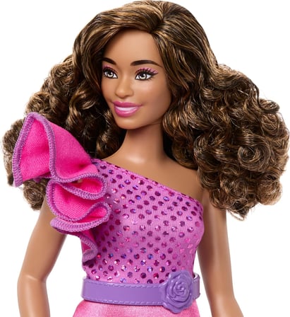 Barbie Payetli Pembe Elbiseli Büyüleyici Parti Bebeği Hrh22