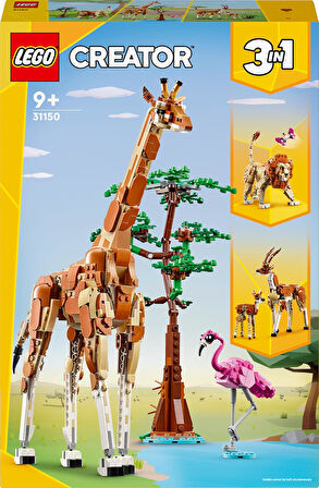 Lego Creator Vahşi Safari Hayvanları 31150-9 Yaş Ve Üzeri Çocuklar Için İnşa Edilebilen Zürafa, Ceyl