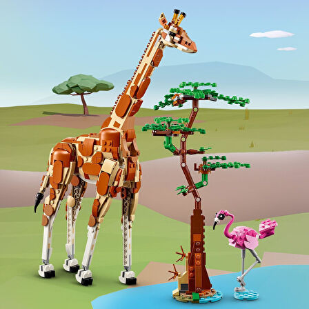 Lego Creator Vahşi Safari Hayvanları 31150-9 Yaş Ve Üzeri Çocuklar Için İnşa Edilebilen Zürafa, Ceyl