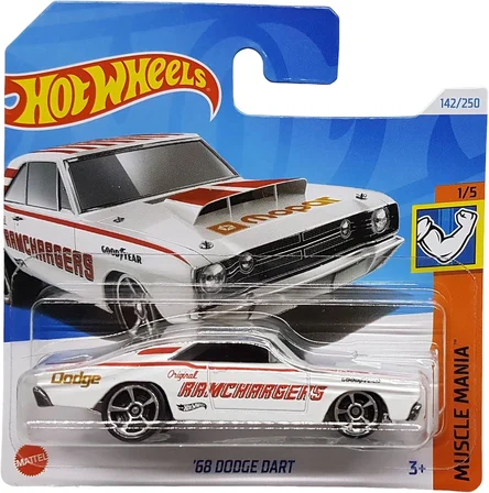 Hot Wheels - ´68 Dodge Dart - Muscle Mania 1/5 - Htc57 - Short Card - Mopar - Good Year - Ramcharger