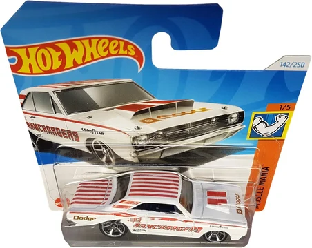 Hot Wheels - ´68 Dodge Dart - Muscle Mania 1/5 - Htc57 - Short Card - Mopar - Good Year - Ramcharger