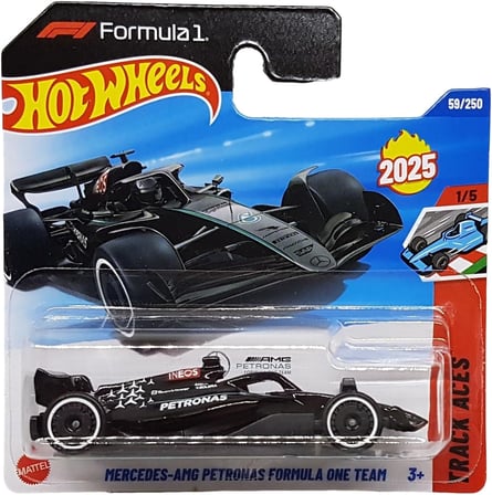 Hot Wheels Mercedes-Amg Petronas Formula One Team – Track Aces 1/5 – Hyx78 – Short Card – F1 – Matte