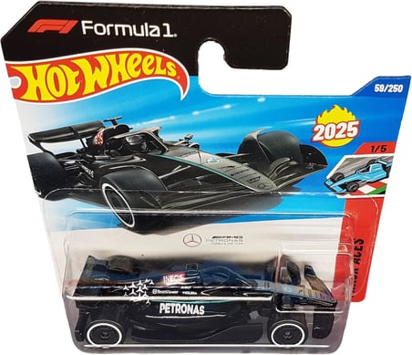 Hot Wheels Mercedes-Amg Petronas Formula One Team – Track Aces 1/5 – Hyx78 – Short Card – F1 – Matte