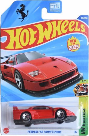 Hot Wheels Ferrari F40 Yarışma, Hw Exotics 4/5 [Kırmızı] 198/250