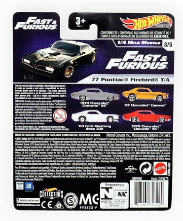 Hot Wheels '77 Pontiac Firebird T/A - Hızlı Ve Öfkeli - 1/4 Mil Kas