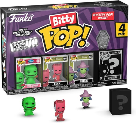 Funko Bitty Pop! The Nightmare Before Christmas And Une Mini-Sürpriz Gizem Figürü – 2,2 Cm – Tnbc – 