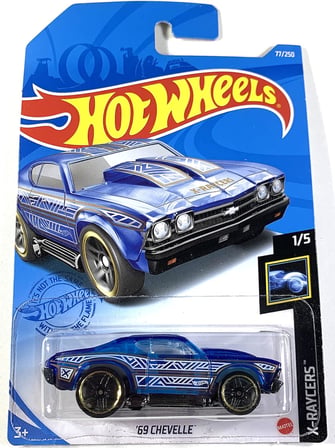 Hot Wheels, '69 Chevelle Mavi, X-Raycers 1/5, 77/250