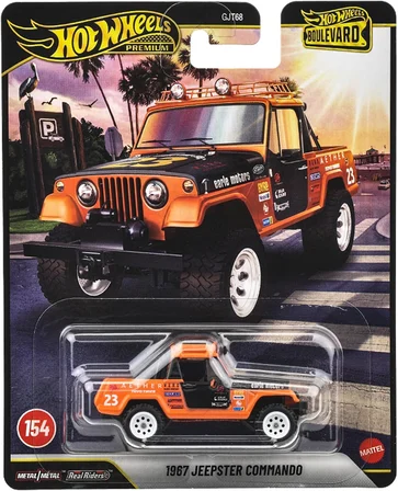 Hot Wheels Premium Boulevard, 1967 Jeepster Commando Araba Klasik, Koleksiyon, Ölçek 1:64, 3 Yaş Üst