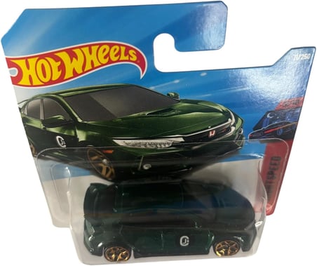 Hot Wheels 2018 Honda Civic Tip R [Yeşil] Gece Hız 3/10, 11/250-1:64 Ölçekli Diecast Oyuncak Araç