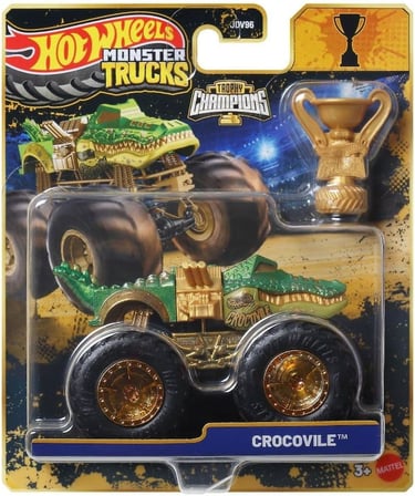 Hot Wheels Jdv96 Monster Trucks Big Foot Trophy Şampi̇yonlari Tekli̇ Araba - Crocovile Jmv69-Jdv96