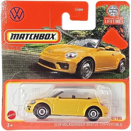Matchbox I 2019 Volkswagen Beetle Convertible - Sarı (1/64) Hvp05 | +3 Yaş