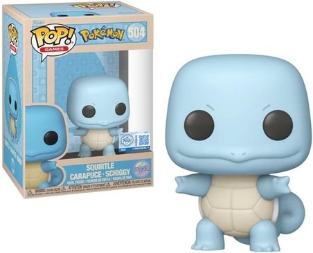 Funko Pop! Pokémon Nº504 – Squirtle/Carapuce/Schiggy | Koleksiyon Vinil Figürü | Resmi Baskı