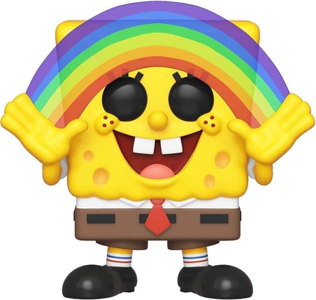 Funko 39552 Pop Vinyl Squarepants S3: Spongebob (Rainbow) Sammelbares Spielzeug, Mehrfarben