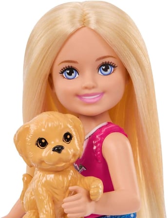 Barbie Chelsea Aile Ve Dostlar Doğa Maceraları Oyun Seti, Küçük Sarışın Bebek, Oyuncak Köpekçik Ve 5