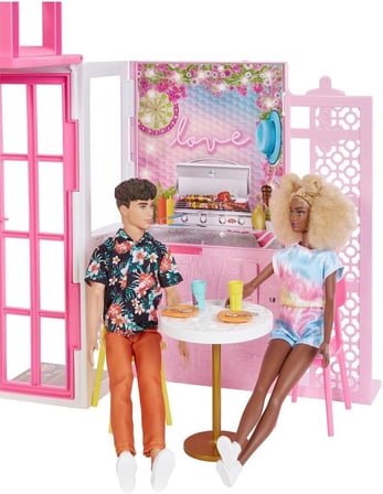 Esareticaret Hcd47 Taşınabilir Portatif Ev, Pembe, Barbie Ile Uyumlu
