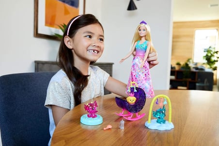Barbie Dreamtopia Prenses Bebek Ve Aksesuarları Oyun Setleri, Uyku Temalı, Ejderha Odası Oyun Seti G
