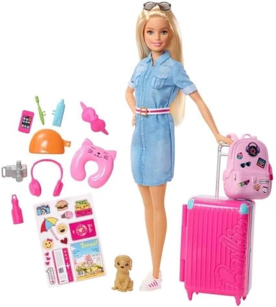 Barbie Seyahatte Bebeği Ve Aksesuarları Oyuncak Bebek, Activeshopfwvm