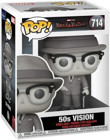 Funko Pop Marvel Wanda Vision - 50'S Vision (B&W) Figürü 714, Cx345534345346