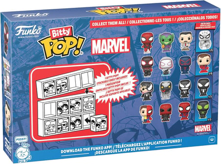Funko Bitty Pop: Marvel - Spiderman - Miles Morales 4'Lü Paket Chase, Oyuncak Figür
