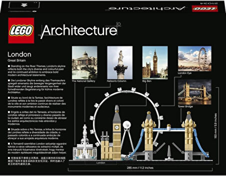 Lego Architecture Londra 21034 - Seyahat, Mimari Ve Tarih Meraklısı Yetişkinler Için Koleksiyonluk S