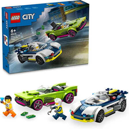 Lego City Polis Arabası Ve Spor Araba Takibi 60415-6 Yaş Ve Üzeri Çocuklar Için Polis Minifigürü İçe