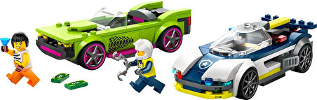Lego City Polis Arabası Ve Spor Araba Takibi 60415-6 Yaş Ve Üzeri Çocuklar Için Polis Minifigürü İçe