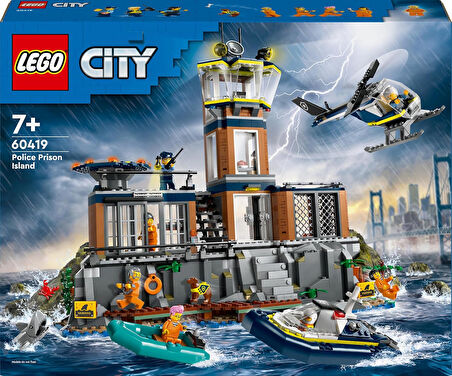 Lego City Polis Hapishane Adası 60419-7 Yaş Ve Üzeri Çocuklar Için Yaratıcı Polis Helikopteri İçeren