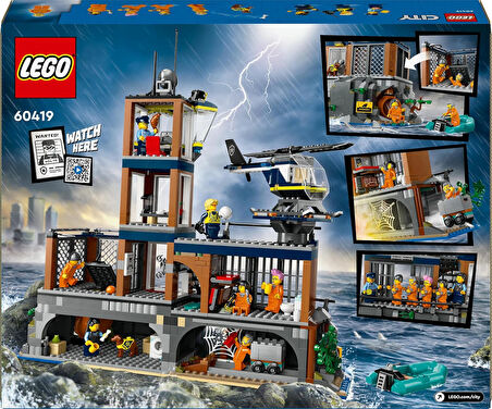 Lego City Polis Hapishane Adası 60419-7 Yaş Ve Üzeri Çocuklar Için Yaratıcı Polis Helikopteri İçeren