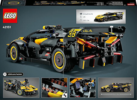 Lego® Technic Bugatti Bolide 42151-9 Yaş Ve Üzeri Çocuklar Için Oyuncak Yapım Seti (905 Parça)