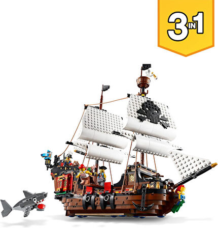 Lego® Creator 3’Ü 1 Arada Korsan Gemisi 31109-9 Yaş Ve Üzeri İçin Yaratıcı Oyuncak Yapım Seti (1260 