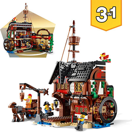 Lego® Creator 3’Ü 1 Arada Korsan Gemisi 31109-9 Yaş Ve Üzeri İçin Yaratıcı Oyuncak Yapım Seti (1260 