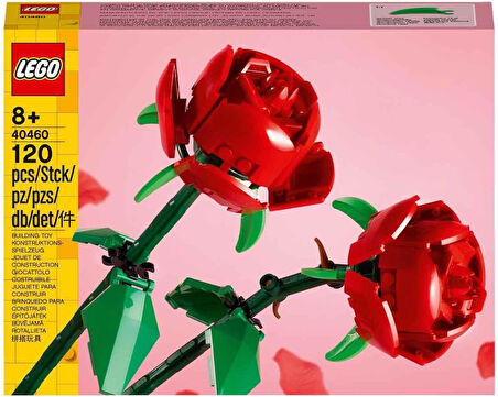Lego® Icons Gül 40460 - Dekoratif, Koleksiyonluk Ve Sergilenebilir Çiçek Modeli Yapım Seti (120 Parç