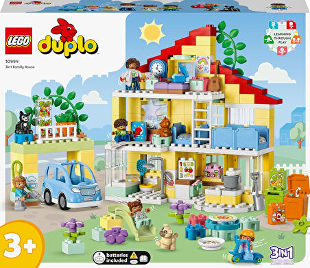 Lego® Duplo® Kasabası 3’Ü 1 Arada Aile Evi 10994 Oyuncak Yapım Seti (218 Parça)