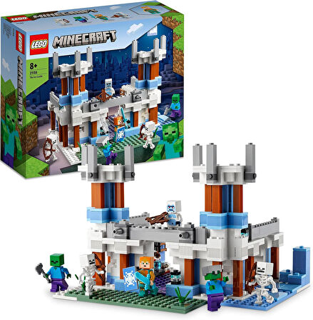 Lego® Minecraft® Buz Kalesi 21186-8 Yaş Ve Üzeri Çocuklar Için İskeletli Oyuncak Yapım Seti (499 Par