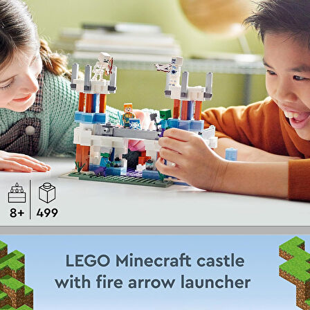 Lego® Minecraft® Buz Kalesi 21186-8 Yaş Ve Üzeri Çocuklar Için İskeletli Oyuncak Yapım Seti (499 Par