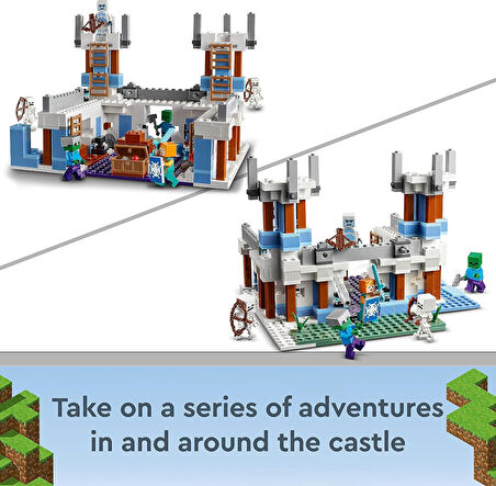 Lego® Minecraft® Buz Kalesi 21186-8 Yaş Ve Üzeri Çocuklar Için İskeletli Oyuncak Yapım Seti (499 Par