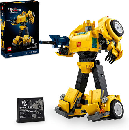 Lego Icons Transformers Bumblebee 10338, Yetişkinler İçin Koleksiyonluk Robot Aksiyon Figürü Yapım S