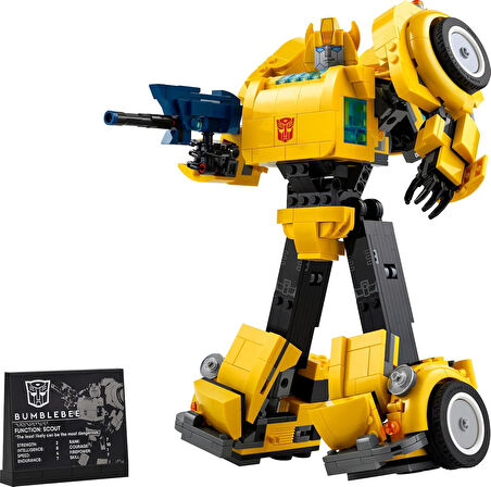 Lego Icons Transformers Bumblebee 10338, Yetişkinler İçin Koleksiyonluk Robot Aksiyon Figürü Yapım S