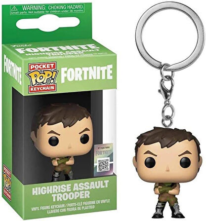 Funko 36950 Pop! Anahtarlık: Fortnitehighrise Assault Trooper, Tek Büyüklüğü, Çok Renkli"