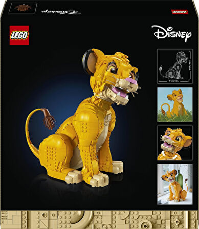 Lego® ǀ Disney Genç Aslan Kral Simba 43247 – Yetişkinler İçin Koleksiyonluk Ve Sergilenebilir Yaratı