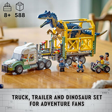 Lego Jurassic World Dinozor Görevleri: Allosaurus Taşıma Kamyonu 76966 – 8 Yaş Ve Üzeri Çocuklar Içi