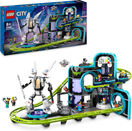 Lego City Robot Dünyası Hız Treni Parkı 60421-8 Yaş Ve Üzeri Çocuklar Için Yaratıcı Oyuncak Yapım Se