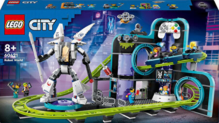 Lego City Robot Dünyası Hız Treni Parkı 60421-8 Yaş Ve Üzeri Çocuklar Için Yaratıcı Oyuncak Yapım Se
