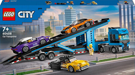 Lego City Spor Arabalı Araç Taşıma Kamyonu 60408-7 Yaş Ve Üzeri Çocuklar Için 4 Araç İçeren Yaratıcı