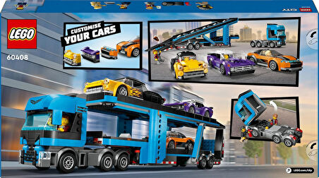 Lego City Spor Arabalı Araç Taşıma Kamyonu 60408-7 Yaş Ve Üzeri Çocuklar Için 4 Araç İçeren Yaratıcı