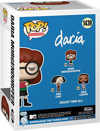Funko Pop! Tv: Daria Morgendorffer – 1 Chance On 6 D'Avoir Une Variante Rare Chase – Vinil Figür Kol