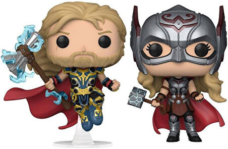 Funko Pop Marvel 2-Pack: Thor Love And Thunder - Thor & Mighty Thor Special Edition Bobble-Head