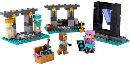 Lego Minecraft Cephanelik 21252-7 Yaş Ve Üzeri Macera Oyunları Seven Çocuklar Için 2 Adet Lego Minec