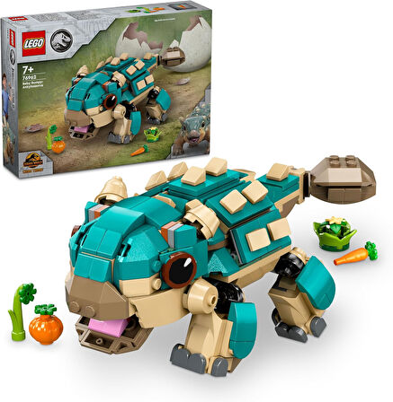 Lego Jurassic World Yavru Bumpy: Ankylosaurus 76962-7 Yaş Ve Üzeri Kretase Kampı Hayranları Için Yar